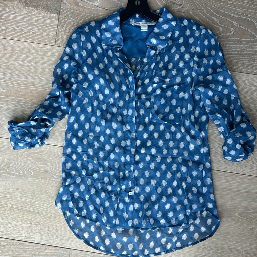 Dvf Diane Von Furstenberg Blouse, Long Sleeve Shirt, Top. Size 0.
